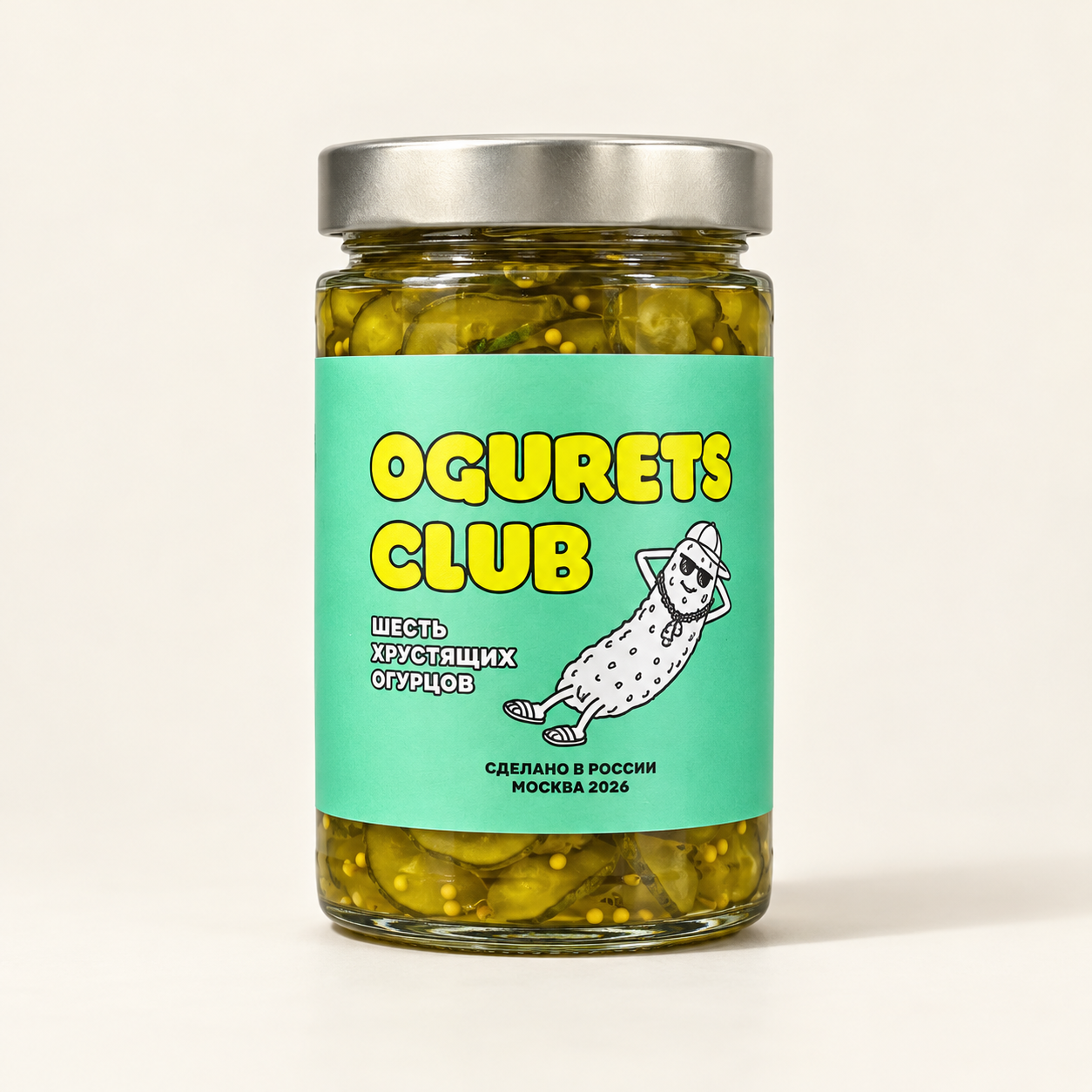 Огурцы OGURETS CLUB 350 мл, серебряная крышка
